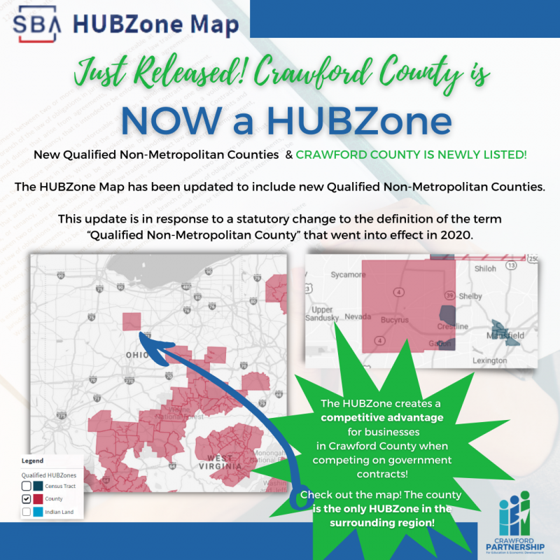 SBA Shares New HUBZone Map Crawford County is a HUBZone Crawford